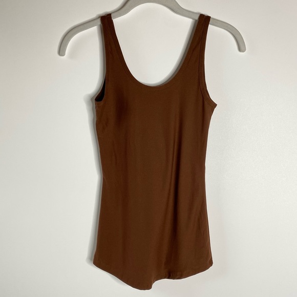No Boundaries Juniors Tank Top Sz XS Brown Fitted Scoop Neck Basic Layering - Picture 7 of 7